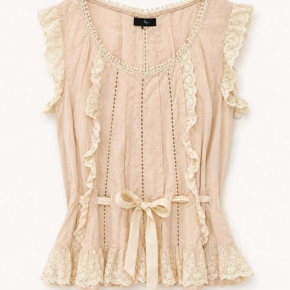 Ryu Women's Cream and Tan Blouse